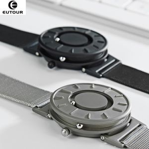2018 New Style Watch Men Eutour Magnetic Ball Show Innovate Wrist Wrists Mens Nylon Strap Quartz Watch Fashion Erkek Kol Saati J190715 281A