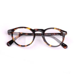 2018 nouvelles montures de lunettes Vintage OV5186 Gregory Peck acétate lunettes rondes cadre hommes lunettes femmes avec étui d'origine 314z