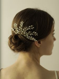Nuevos accesorios para el cabello de boda, peineta nupcial con cristales, joyería para el cabello para mujer, tocados de fiesta # BW-HP836