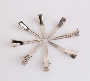 2018 Nieuwe Vrouwen Single Prong Alligator Clip 45 mm Zilveren Metalen Haarspeldjes DIY Haaraccessoires voor meisjes tonen Hele 200 stuks8359977