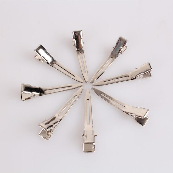 2018 New Women Single Prong Alligator Clip 45 mm CLIPS DE METAL DE METAL SILVER ACCESORIOS DE PEDIO DIY PARA GIRLES SHOW COMPLES 200 Piezas5935547