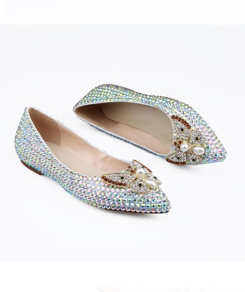 2018 nuevas mujeres boda zapatos de novia novia color diamante princesa zapatos boca baja arco nuevo mano-azulejos mujeres de fondo plano