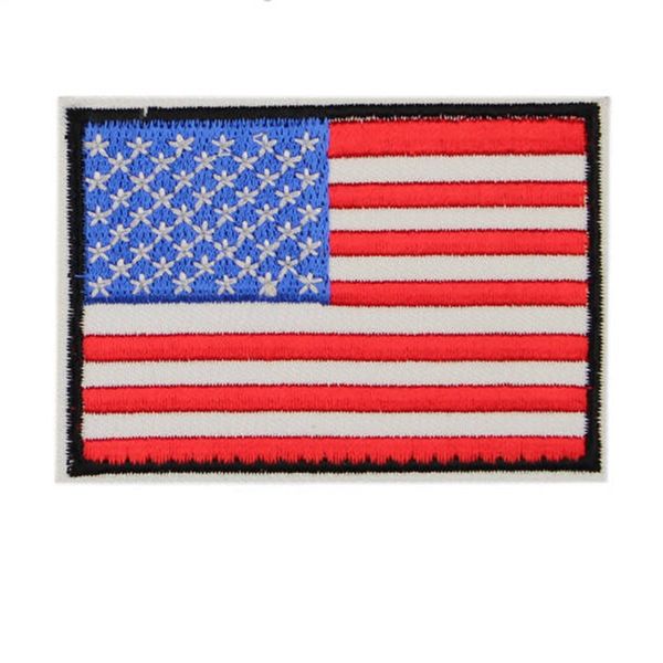 2018 patchs pour vêtements autocollants 20 pièces drapeau américain Patch bordure noire états-unis d'amérique uniforme militaire fer sur coudre emblème