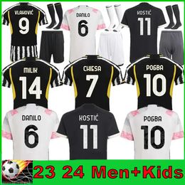 23 24 VLAHOVIC CHIESA Soccer Jerseys Fans Player version 2023 2024 MILIK POGBA hommes top enfants kit BONUCCI maillots de football DI MARIA uniforme Kostic Fagioli JUvEntUs