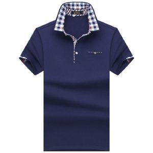 2018 Polo Camisa de hombre para hombre Camisas de manga corta sólidas Camisa Polos Masculina Algodón casual Tallas grandes 7xl 8xl 10xl Marca Tops Camisetas C19041501