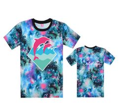 2018 Popular camiseta de delfín rosado Hombres Deporte Manga corta Impreso Hip Hop Camiseta Hombres Hipster Ropa camiseta Streetwear Camisetas Shirt8813244