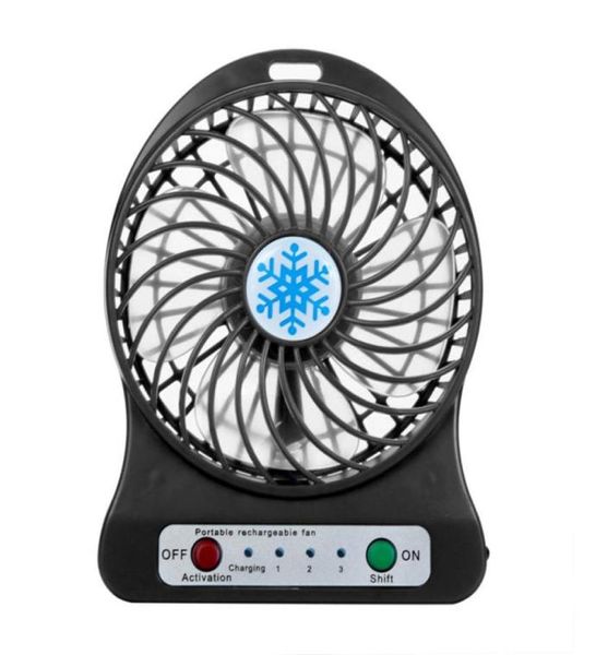 2018 Mini ventilador USB portátil, Enfriador de aire con luz LED, escritorio pequeño, ventilador de batería 18650 para PC, ventilador de refrigeración para portátil, ventilador usb2237952