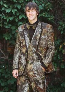 2018 Realtree Camo Wedding Tuxedos Farm Wedding Camouflage Suit op maat gemaakt slanke fit heren blazers mode bruidegom WearjacketPant1685490