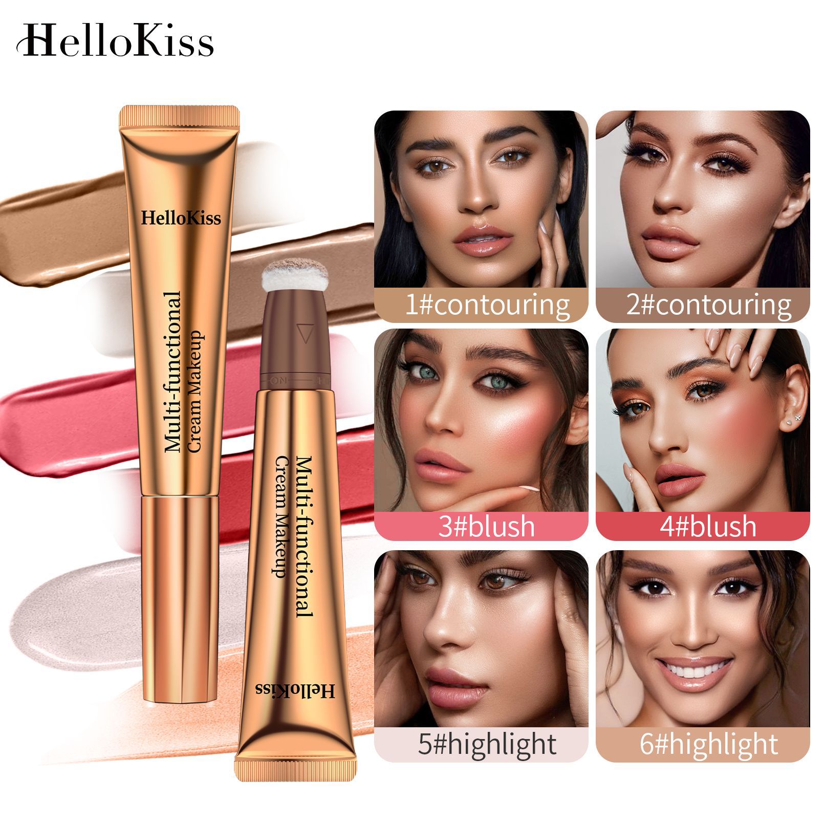 Hellokiss Multifunktionaler Make-up-Stift Liquid Blush Highlighter Pencil Pearlescent Fine Flash Natural Brightening Face