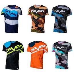 2018 Zeven korte fietsende kleding DH MX Cycling Jersey Enduro Jerseys Motocross MX Bike Mtb T -shirt Summer Downhill Long Sleeve8946672