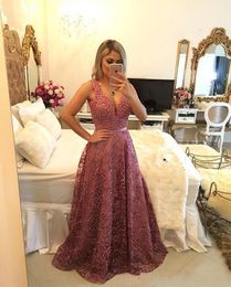 2018 Sexy Goedkope Avondjurken Vierkante Hals Sleutelgat Applicaties Kant Crystal Beaded Bling Formele Avondjurken Plus Size Arabische feestjurk