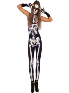 2018 Sexy Halloween Jumpsuit Women Party Cosplay Skelet Playsuit Skull Gedrukte strappy bodysuits overalls Zombie -kostuum Black8774472