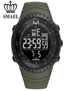 2018 Smael New Men039s Watch 50m étanche Digital LED Gatchs Men Outdoor Sports Date Date Chronograph Electronic MA7505233