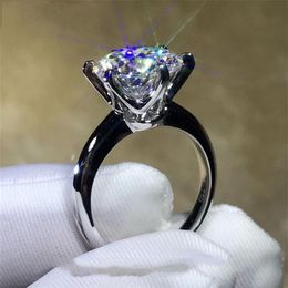 2018 Anillo solitario 100% Soild 925 Joyería de plata esterlina 1 5ct Sona Diamond Cz Anillos de boda de compromiso para mujeres 232x