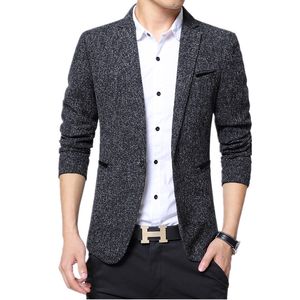 2018 printemps automne mode tendance hommes mince simple bouton à manches longues petite veste de costume en laine/homme d'affaires blazers occasionnels manteau D18101001