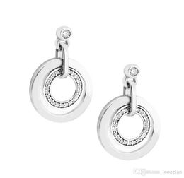 2018 Summer 925 Sterling Silver Cercles Drop Boucles d'oreilles Charmes de mode originaux Style européen pour les femmes Bijoux Making3987584