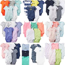 2018 zomer katoen baby rompertjes peuter jumpsuit lente herfst pasgeboren babykleding bebe algemene kleding gemengde kleuren 5 stks Elke maat