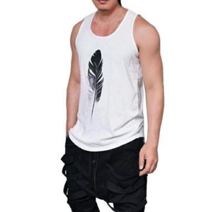 2018 Summer Men Spier Mouwloos T -shirt Casual losse oneck tanktop Fashion Bodybuilding Men kleding fitness Vest man 01305993715799