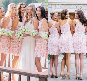 2019 zomer lente mooie bruidsmeisje jurk roze land strand tuin formele bruiloft gasten meid van eer gown plus size op maat gemaakt