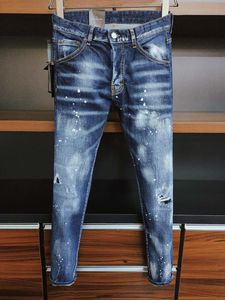 Jeans casuales para hombres de moda europea americana, lavado de alta calidad, pulido a mano puro, optimización de calidad, cómodo y en forma