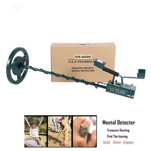 GS-6000 Underground Metal Detector Treasure Gold Silver Copper Hunter Digger Kit Hoofdtelefoon Max Diepte 8,5 m met LED-scherm