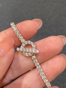 V goud materiaal Luxe kwaliteit damesarmband met sprankelende diamanten bruiloft sieraden cadeau Heb doos stamap PS2038