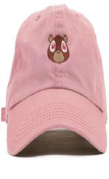 2018 West Ye Bear Dad Hat encantadora gorra de béisbol de verano para hombres y mujeres gorras Snapback Unisex lanzamiento exclusivo 9537650