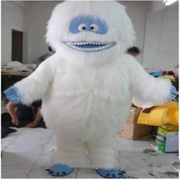 2018 Weißes Schneemonster-Maskottchen-Kostüm für Erwachsene, abscheuliches Schneemann-Monster-Maskottchen-Outfit, Anzug, Kostüm207a