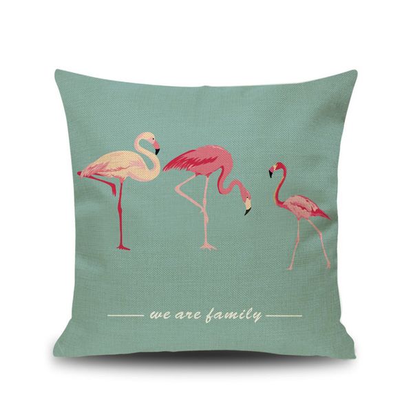 Taie d'oreiller Style flamant rose, taie d'oreiller colorée, feuilles d'oiseaux, imprimé Animal mignon, cadeau pour enfants, vente en gros, 2019