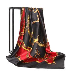 2018 Hiver Designer femme marque Écharpe de haute qualité 100 foulards en soie Foulards classiques pour femmes taille 90x90cm pour les femmes S111B8290129
