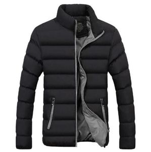 2018 Winter Fashion Stand Collar Male Parka Jacket Mens Solid Dikke Jackets en Coats Man Winter Parkas6578555