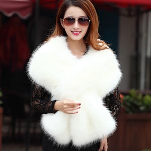 Winter Wedding Coat Bridal Faux Fur Wraps Warm Stick shawls Outerwear Black Gary White Shrug Women Jacket Prom Evening Cheap In Stock