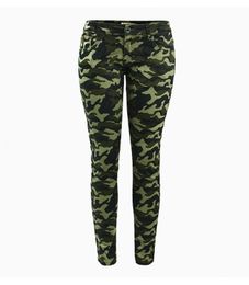 2018 frauen Jeans S-5XL Plus Größe Chic Camo Armee Grün Dünne Jeans Für Frauen Femme Camouflage Abgeschnitten Bleistift Hosen