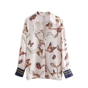 2018 vrouwen vintage ketting vlinder afdrukken casual kimono blouses shirt vrouwen herfst chic blusas roupas femininas tops ls2669 y190427