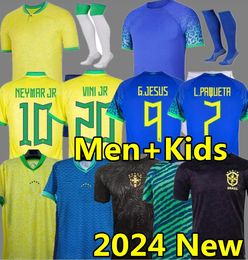 2024 ANTONY CASEMIRO JESUS Brazilië voetbalshirts RICHARLISON Camiseta RAPHINHA PAQUETA VINI JR RODRYGO Brasil maillots voetbalshirt 23 24 mannen kinderuniform