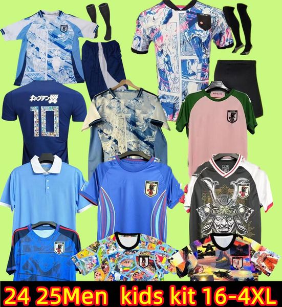 2024 Coupe du monde Japon Soccer Jersey Minamino Nagatomo Doan Yoshida Asano 2023 Détails du jour du match Special-Edition 24 25 Football Shirt Osako Men Set Kid Kit Kit Player