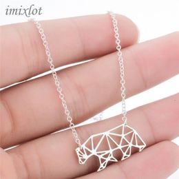 2018 Colliers Ras Du Cou Femmes Bijoux Ours Polaire Colliers Colliers Accessoires Maman Cadeau Pour Maman Collier Animal Pendant3136