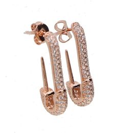 2018Creative personnalisé or rose ruban couleur petit trombone boucles d'oreilles cadeau pour les femmes anniversaire bijoux accessoires2037
