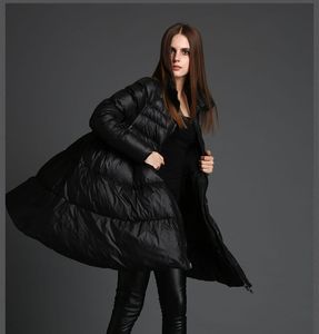 2018new manteau d'hiver grande jupe lâche grands chantiers doudoune épaisse manteau en duvet de canard blanc de haute qualité femme