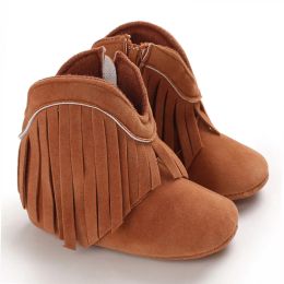 2019-11-01 Lioraitiin Boots bébé fille en cuir First Walkers Soft Bottom Anti Slip New-Brous Chaussures Bottes d'automne d'automne d'hiver