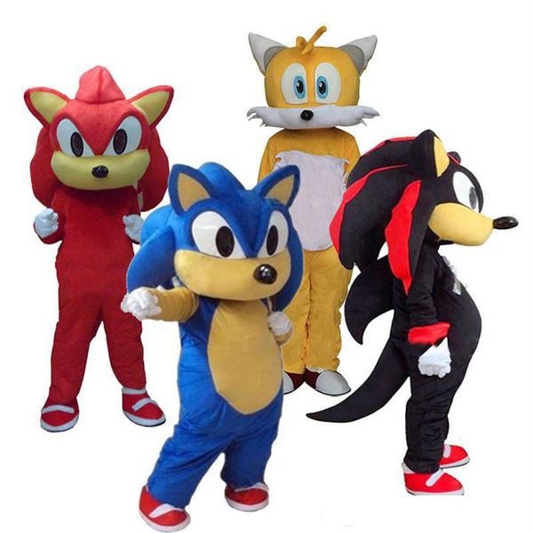 2019 2018 Sonic y Miles Tails disfraz de mascota vestido de fiesta elegante disfraz de Carnaval 322S