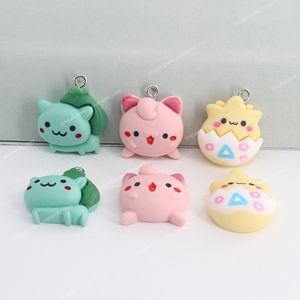 Mélanger 10 pcs/pack Anime Elf petit monstre mignon résine charmes bricolage japon dessin animé grenouille boucle d'oreille porte-clés pendentif fabrication de bijoux D235 Fashion JewelryCharms Jewelry