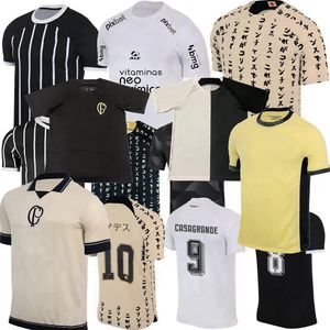 Fans de joueurs 2023 2024 PAULINHO Soccer Jerseys Corinthian YURI ALBERTO GUSTAVO GIULIANO M.ROJAS R.AUGUSTO MAYCON VERISSIMO football 23 24 Corinth hommes chemises pour enfants 4XL