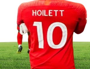 2019 2020 Heren Gold Cup Canada Voetbalshirt Home Rood HOILETT Voetbalshirts Top Kwaliteit Canada Nationale M Voetbalshirt S2XL3830654