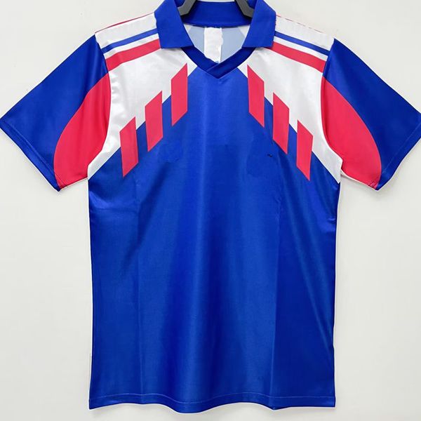 1990 FRaNcES SOCCER JERSEYS maison BLEU RETRO CHEMISES maglia ZIDANE HENRY DESCHAMPS CHEMISE maglie thailande kits de qualité hommes Maillots de football jersey