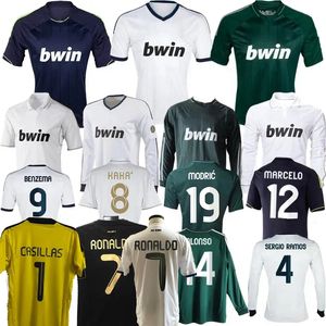 Retro clásico Real RONALDO camisetas de fútbol 10 11 12 13 DI MARIA KAKA MODRIC BENZEMA Madrids ALONSO MARCELO HIGUAIN SERGIO RAMOS 2010 2011 2012 2013 Camiseta de fútbol retro