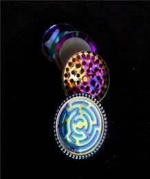 2019 50mm Rainbow Maze Herb Slijmers 3Layer Tobacco Grinder Cheap Grinder Clipper Grinder8554347