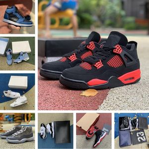 1S Yellow Ochre 11S Cherry 2024 Zapatillas de baloncesto 1S Dark Marina Blue 4S Military Blue Red Thunder Black Cat Bred 11 Blackout Concord 45 Space Jam Sneaker Trainer