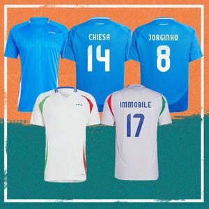 23/24 Italia CHIESA Camisetas de fútbol 2023 Italia BELOTTI VERRATTI BARELLA PELLEGRINI Camisa INSIGNE INMÓVIL LORENZO ZANIOLO JORGINHO Kit para niños Uniforme de fútbol