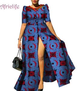 2019 robes africaines pour femmes impression causale robes longues Bazin Riche Dashiki femmes vêtements traditionnels africains WY4209